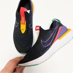 Nike Women’s Epic Phantom React Flyknit Black Multi Size 8.5